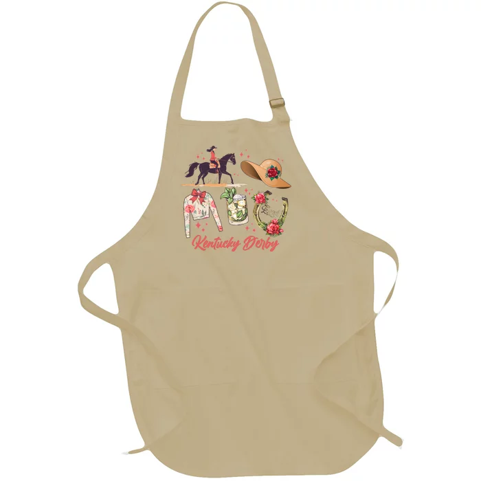 Cute Kentucky Derby Good Luck Full-Length Apron With Pocket