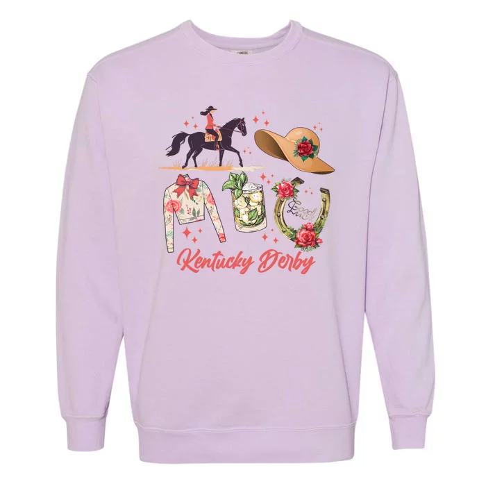 Cute Kentucky Derby Good Luck Garment-Dyed Sweatshirt