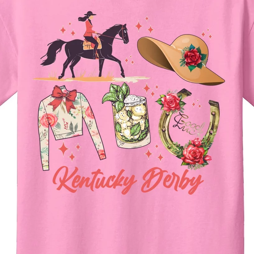 Cute Kentucky Derby Good Luck Kids T-Shirt