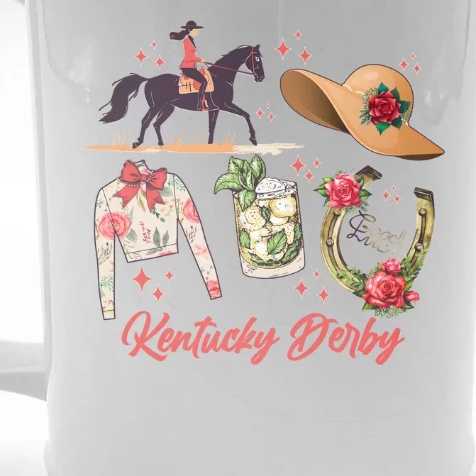 Cute Kentucky Derby Good Luck Front & Back Beer Stein