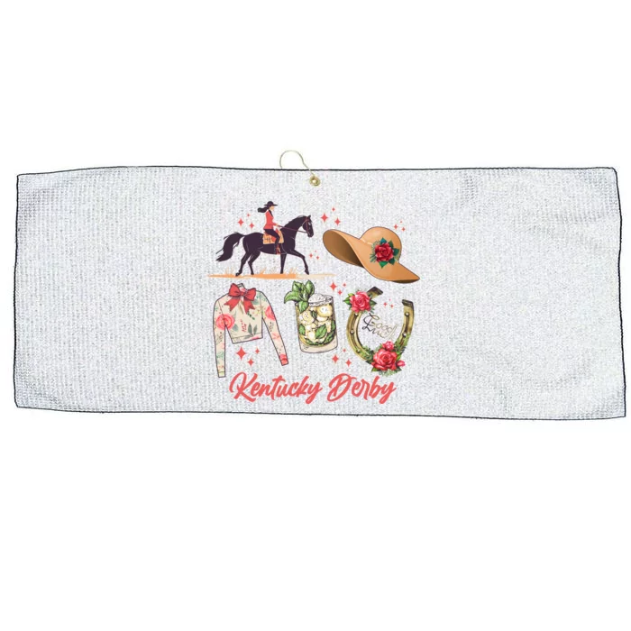 Cute Kentucky Derby Good Luck Large Microfiber Waffle Golf Towel