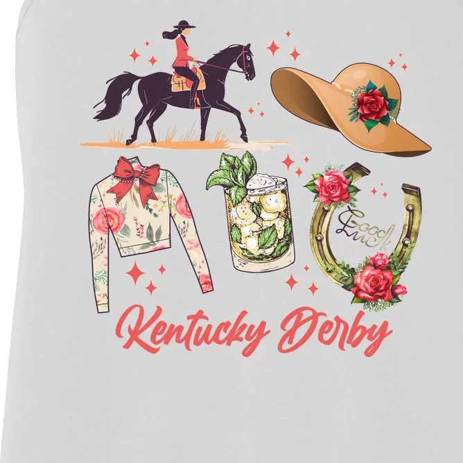 Cute Kentucky Derby Good Luck Women's Racerback Tank