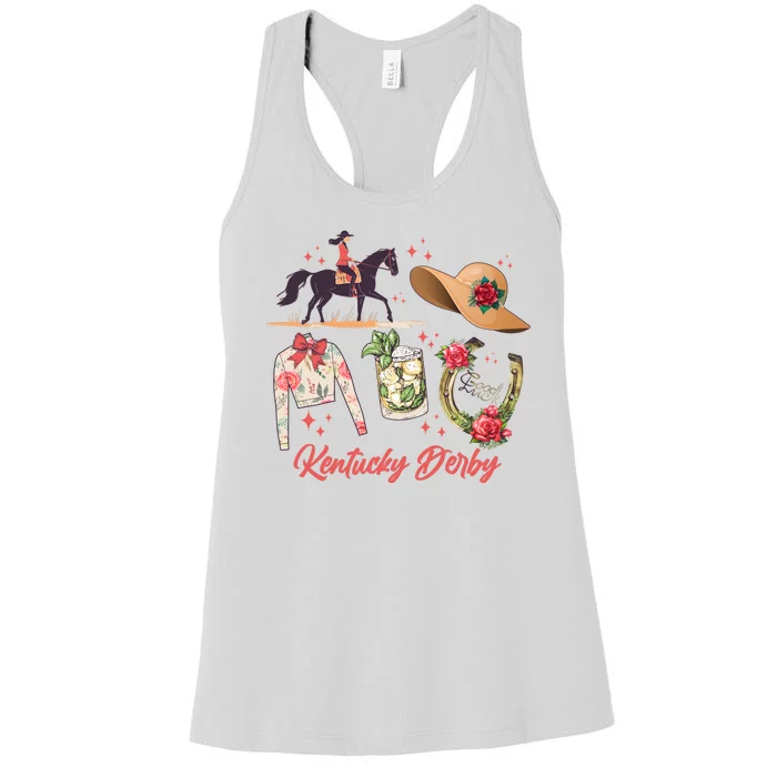 Cute Kentucky Derby Good Luck Women's Racerback Tank