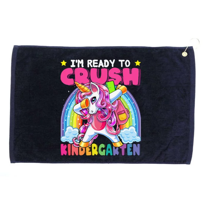 Crush Kindergarten Dabbing Unicorn Back To School Gift Grommeted Golf Towel