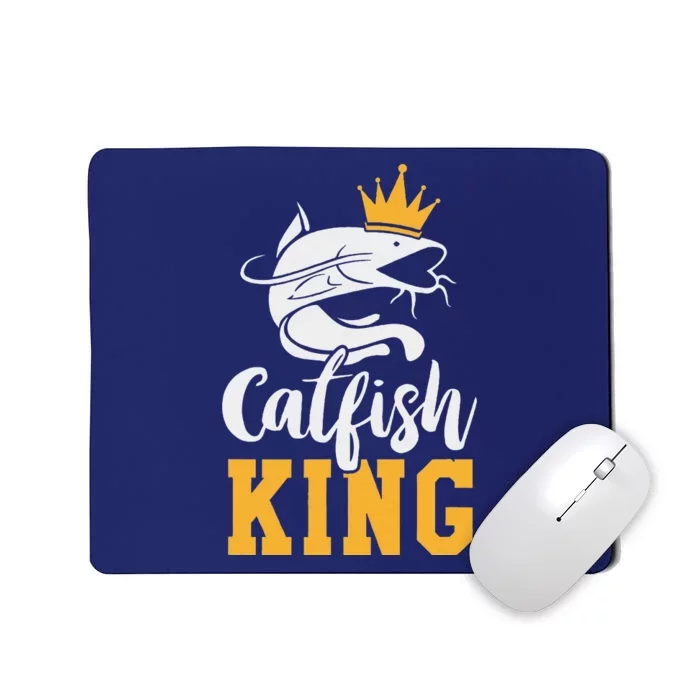 Catfish King Design Funny Catfish Fishing Gift Mousepad