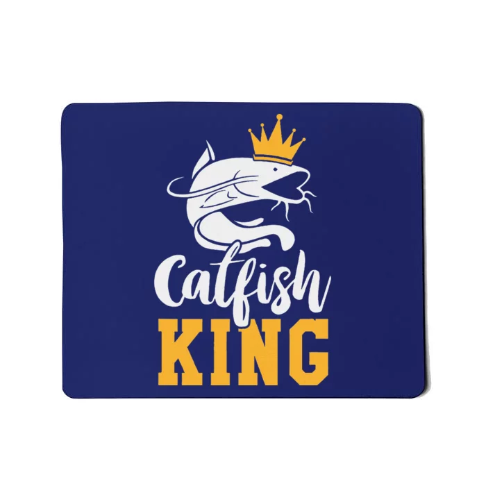 Catfish King Design Funny Catfish Fishing Gift Mousepad