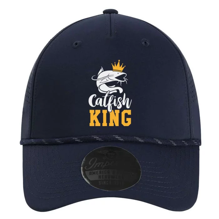 Catfish King Design Funny Catfish Fishing Gift Performance The Dyno Cap