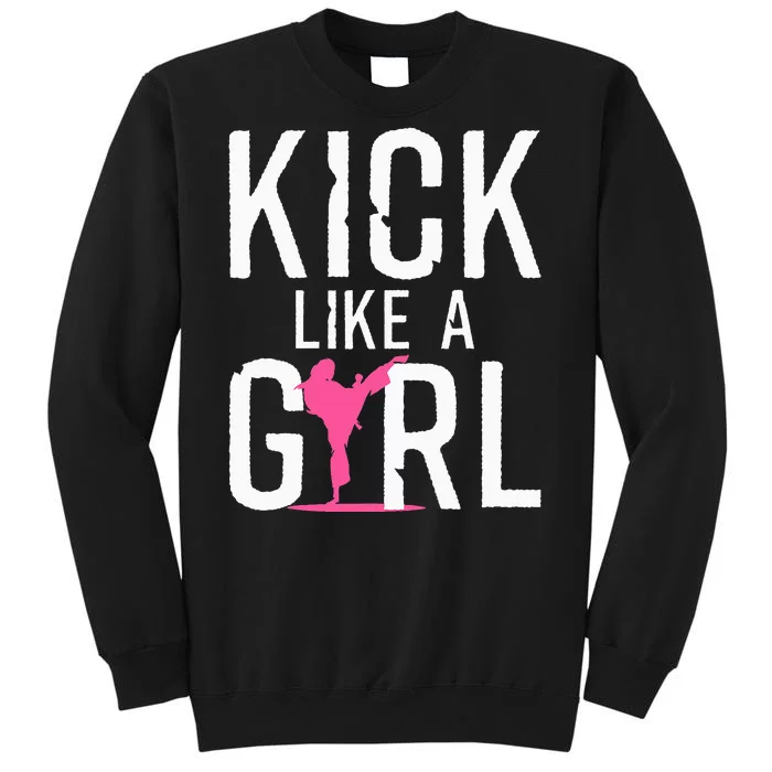 Cute Karate Design For Women Martial Arts Kung Fu Tall Sweatshirt