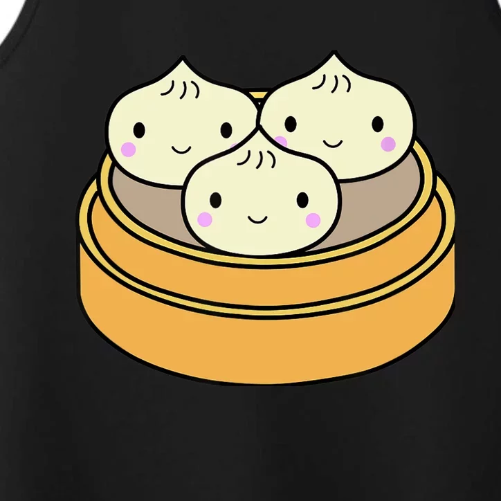 Cute Kawaii Dim Sum Dumplings Pork Bun Gift Idea For Foodie Performance Tank