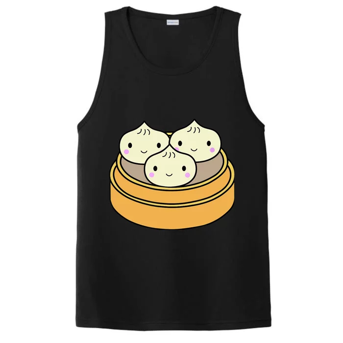 Cute Kawaii Dim Sum Dumplings Pork Bun Gift Idea For Foodie Performance Tank