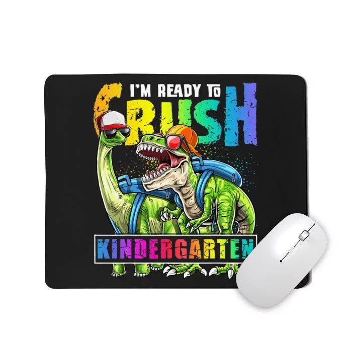 Crush Kindergarten Dinosaur Backpack Back To School Mousepad