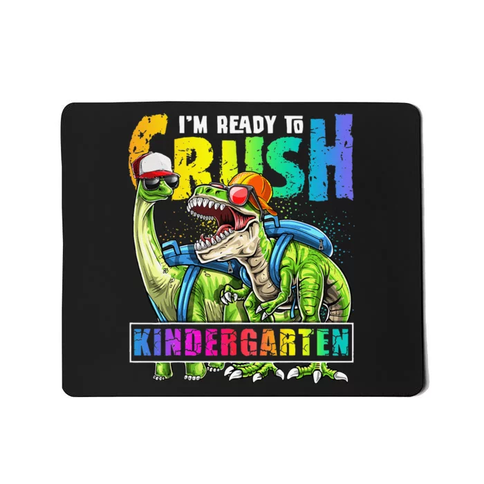 Crush Kindergarten Dinosaur Backpack Back To School Mousepad