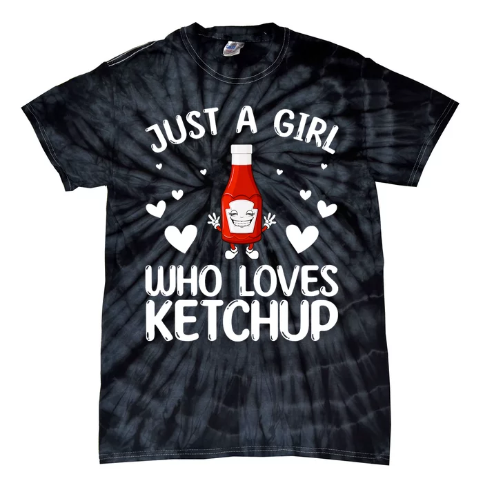 Cool Ketchup For Girls Kids Women Tomato Catsup Sauce Foodie Tie-Dye T-Shirt