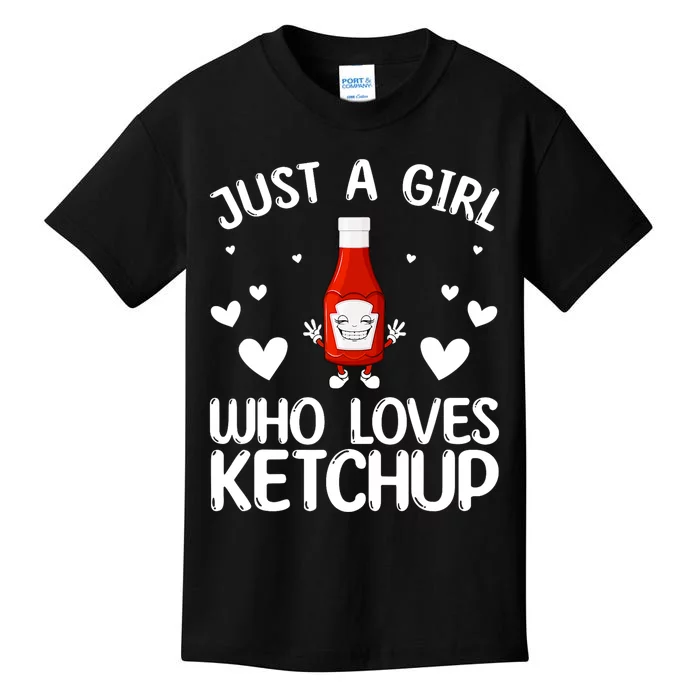 Cool Ketchup For Girls Kids Women Tomato Catsup Sauce Foodie Kids T-Shirt