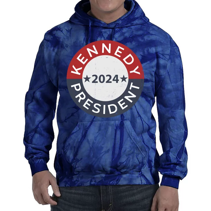 Cool Kennedy For President 2024 Vintage Stars Circle Tie Dye Hoodie