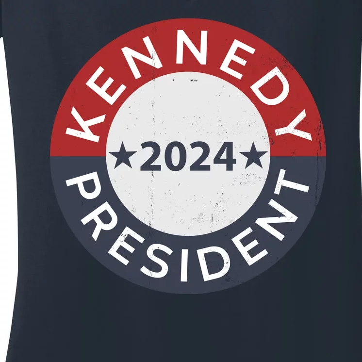 Cool Kennedy For President 2024 Vintage Stars Circle Women's V-Neck T-Shirt