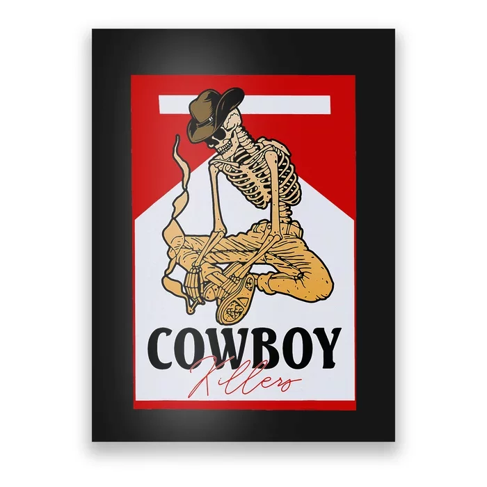 Cowboy Killers Funny Western Cowgirl Skeleton Poster