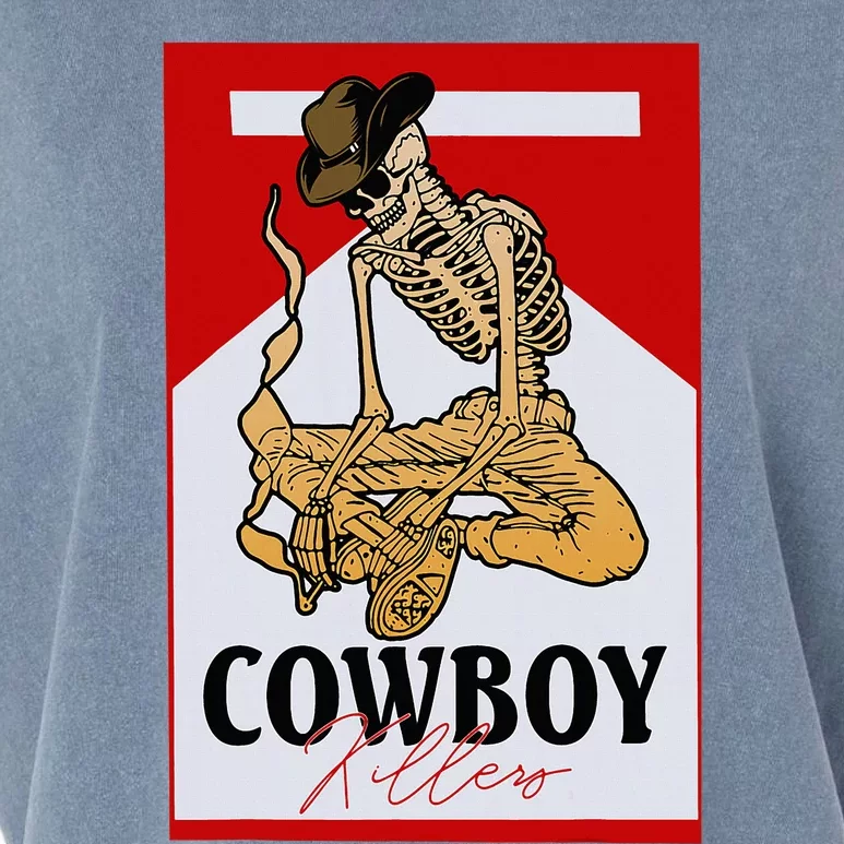 Cowboy Killers Funny Western Cowgirl Skeleton Garment-Dyed Women's Muscle Tee