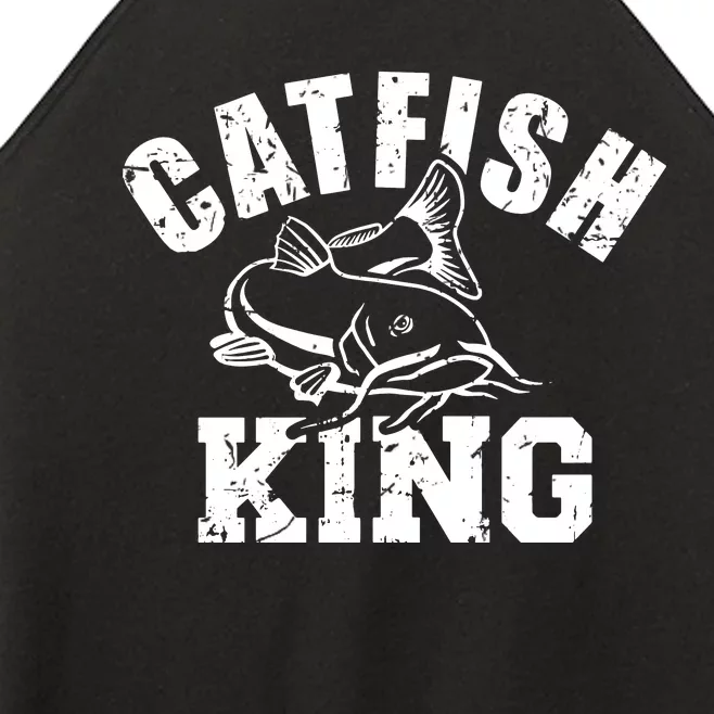 Catfish King Funny Fishing Fisherman Catfishing Fish Women’s Perfect Tri Rocker Tank