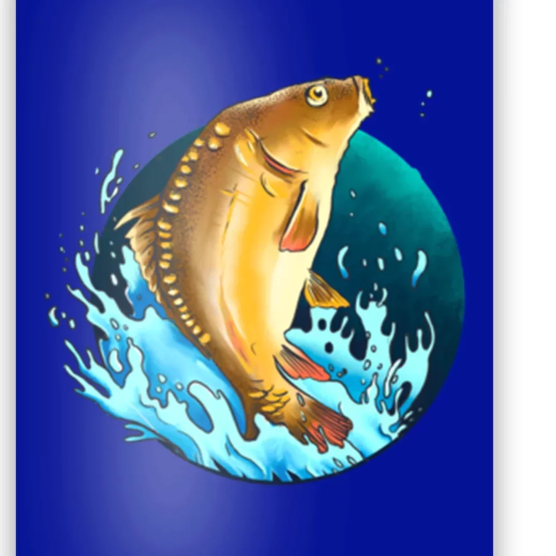 Cool Karp Fishing Graphic For Dad Fisher Cool Fish Great Gift Poster