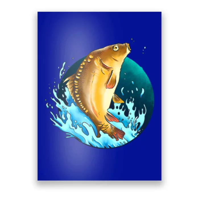 Cool Karp Fishing Graphic For Dad Fisher Cool Fish Great Gift Poster