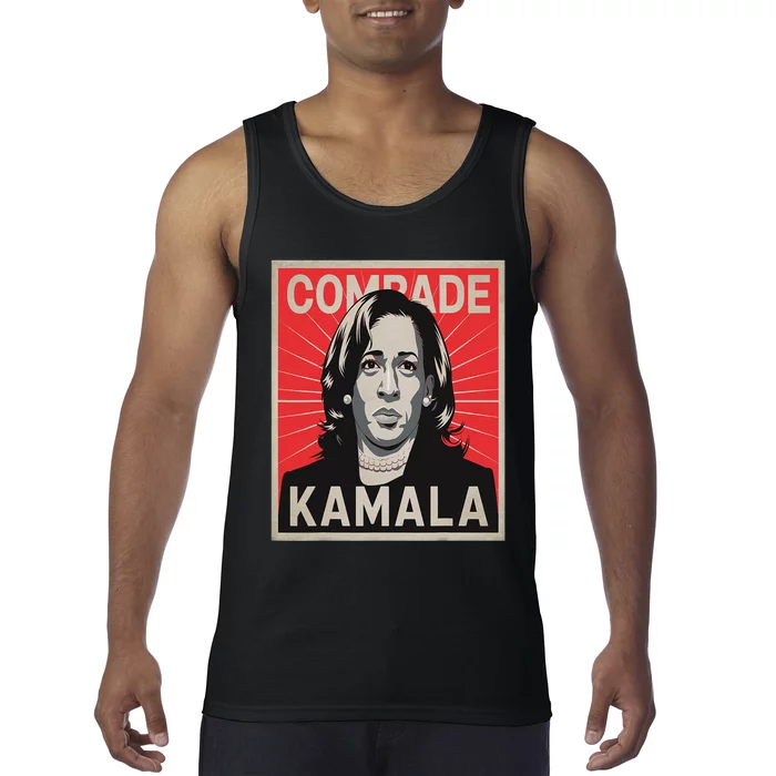 Comrade Kamala Funny Political Wearing Pearls Tank Top