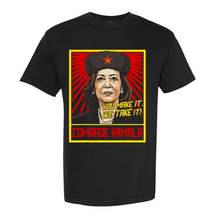 Comrade Kamala Funny Anti Harris Garment-Dyed Heavyweight T-Shirt