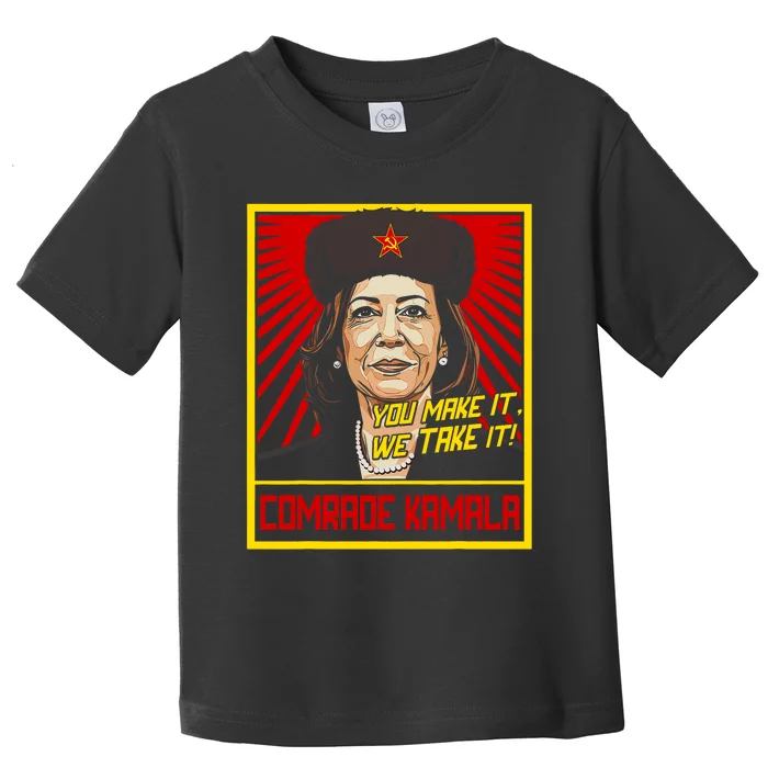 Comrade Kamala Funny Anti Harris Toddler T-Shirt