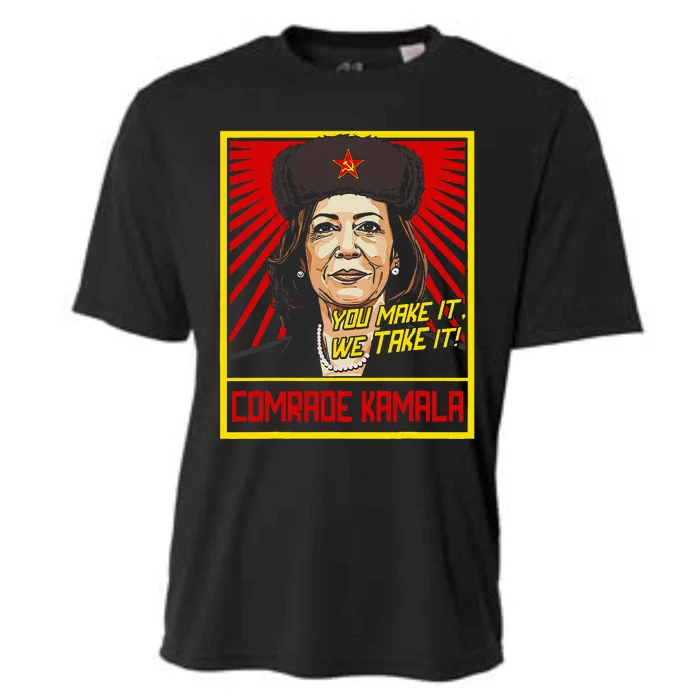 Comrade Kamala Funny Anti Harris Cooling Performance Crew T-Shirt