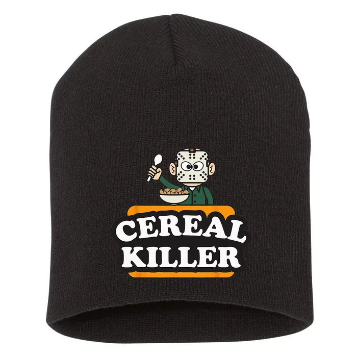 Cereal Killer Food Pun Humor Costume Funny Halloween Gifts Short Acrylic Beanie