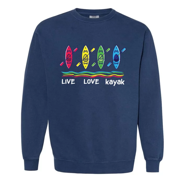 Cool Kayaks For Outdoor Funny Kayaking Boating Garment-Dyed Sweatshirt