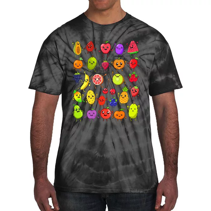 Cartoon Kawaii Fruits Tie-Dye T-Shirt