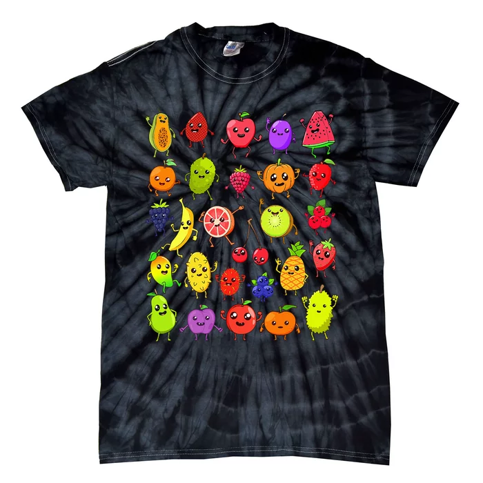 Cartoon Kawaii Fruits Tie-Dye T-Shirt