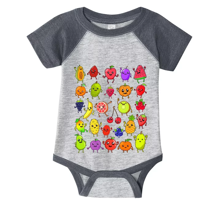 Cartoon Kawaii Fruits Infant Baby Jersey Bodysuit