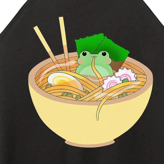 Cute Kawaii Frog Eating In Ra Bowl Women’s Perfect Tri Rocker Tank