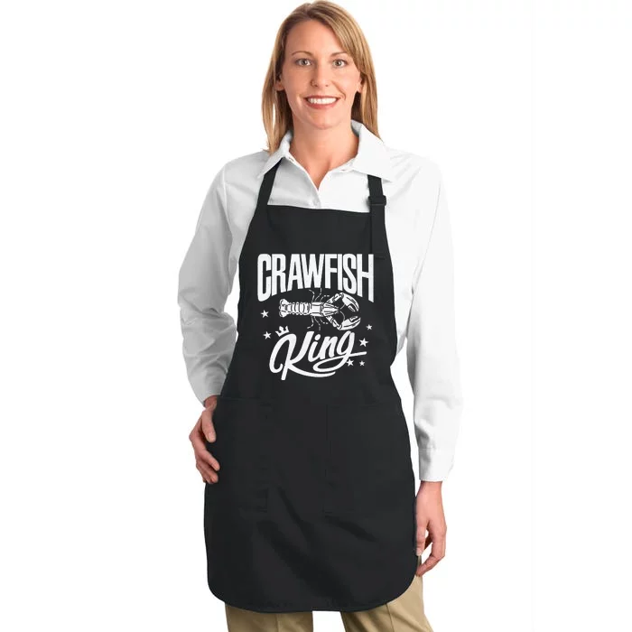 Crawfish King Funny Crayfish Boil Crew Festival Full-Length Apron With Pocket