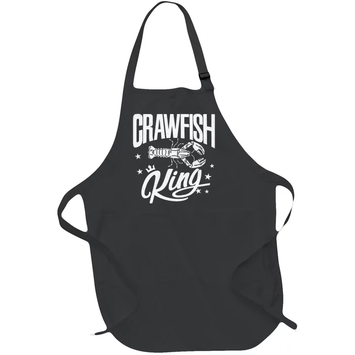 Crawfish King Funny Crayfish Boil Crew Festival Full-Length Apron With Pocket