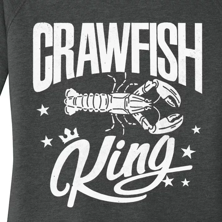 Crawfish King Funny Crayfish Boil Crew Festival Women's Perfect Tri Tunic Long Sleeve Shirt