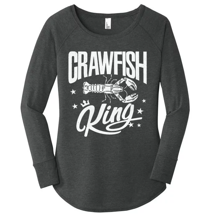 Crawfish King Funny Crayfish Boil Crew Festival Women's Perfect Tri Tunic Long Sleeve Shirt