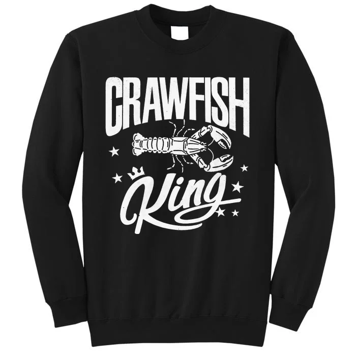 Crawfish King Funny Crayfish Boil Crew Festival Tall Sweatshirt