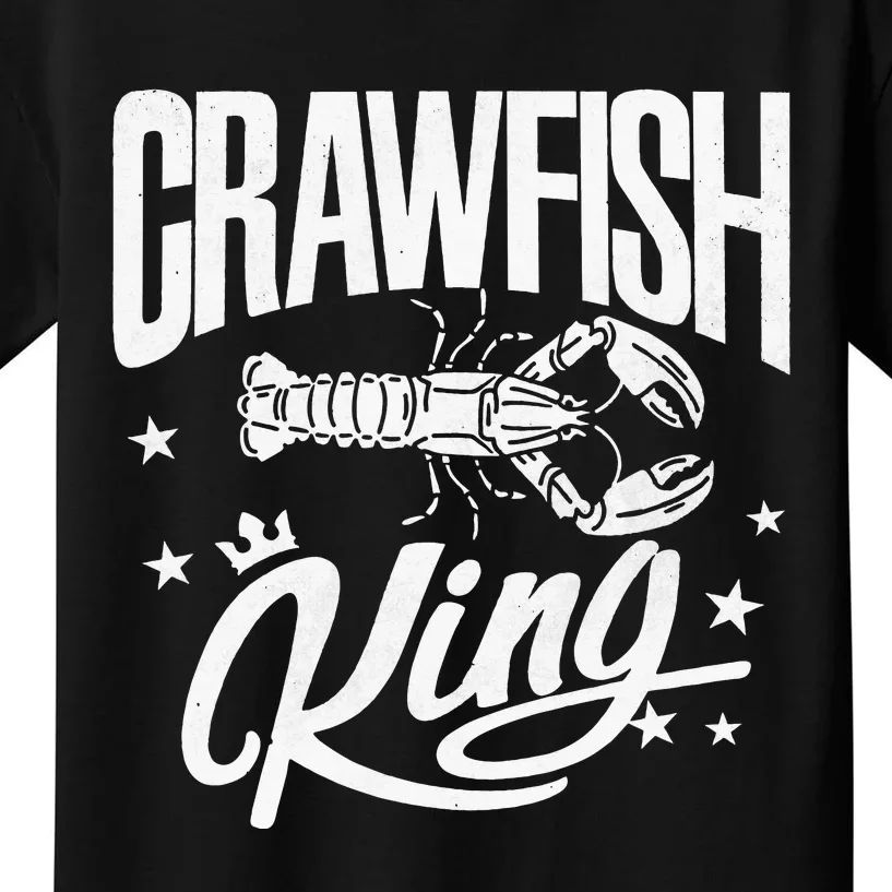 Crawfish King Funny Crayfish Boil Crew Festival Kids T-Shirt