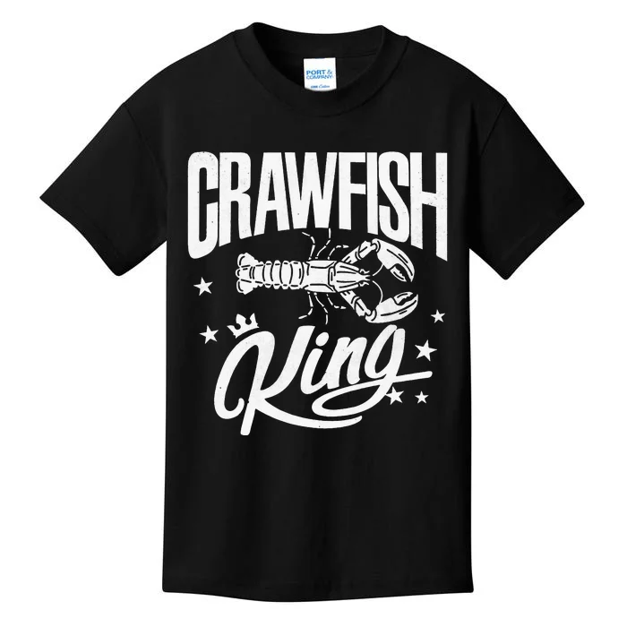 Crawfish King Funny Crayfish Boil Crew Festival Kids T-Shirt