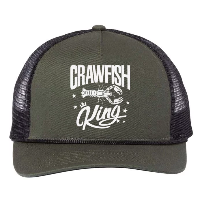 Crawfish King Funny Crayfish Boil Crew Festival Retro Rope Trucker Hat Cap