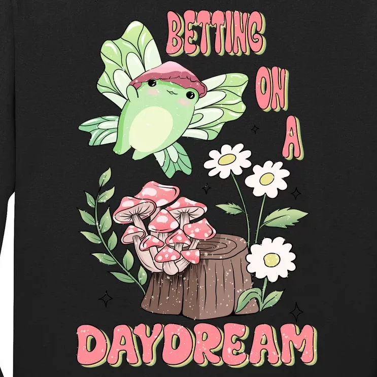 Cute Kawaii Frog Betting On A Daydream Gift Tall Long Sleeve T-Shirt