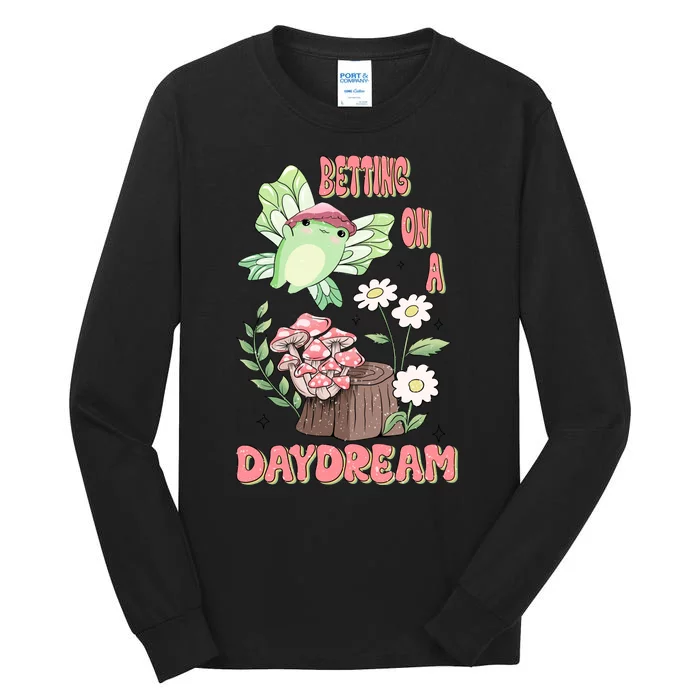 Cute Kawaii Frog Betting On A Daydream Gift Tall Long Sleeve T-Shirt