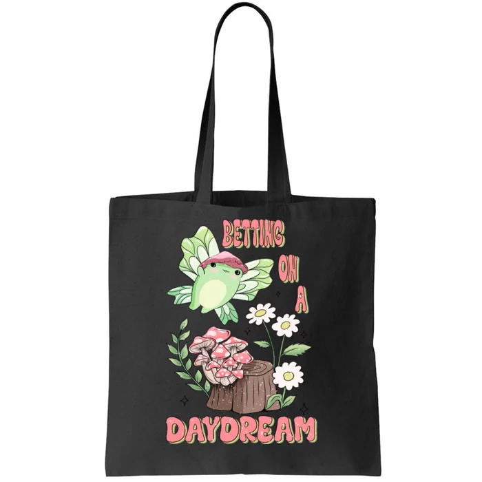 Cute Kawaii Frog Betting On A Daydream Gift Tote Bag