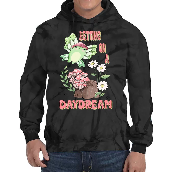 Cute Kawaii Frog Betting On A Daydream Gift Tie Dye Hoodie