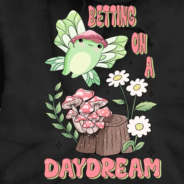 Cute Kawaii Frog Betting On A Daydream Gift Tie Dye Hoodie