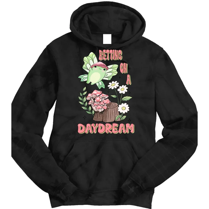 Cute Kawaii Frog Betting On A Daydream Gift Tie Dye Hoodie