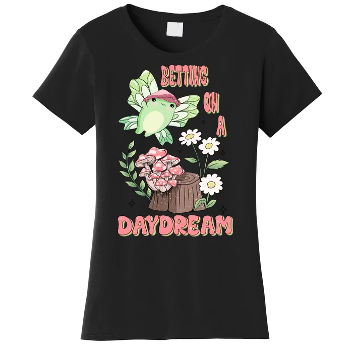 Cute Kawaii Frog Betting On A Daydream Gift Women's T-Shirt